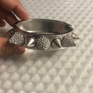 Glamorous Silver Spike Bracelet